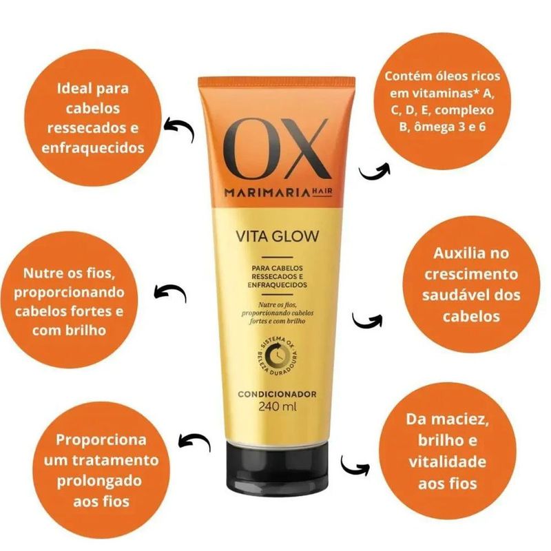 condicionador ox mari maria vita glow 240ml