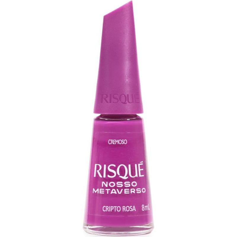 esmalte cremoso risqué nosso metaverso cripto rosa 8ml