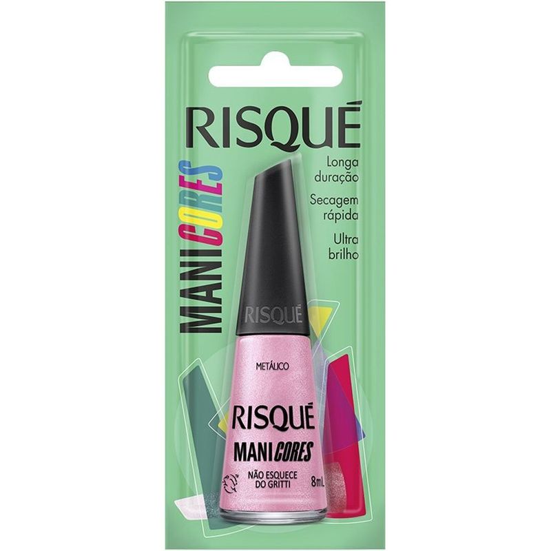 esmalte metálico risqué não esquece do gritti 8ml