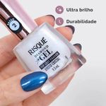 esmalte risqué diamond gel top coat fixador efeito cristal 9,5ml