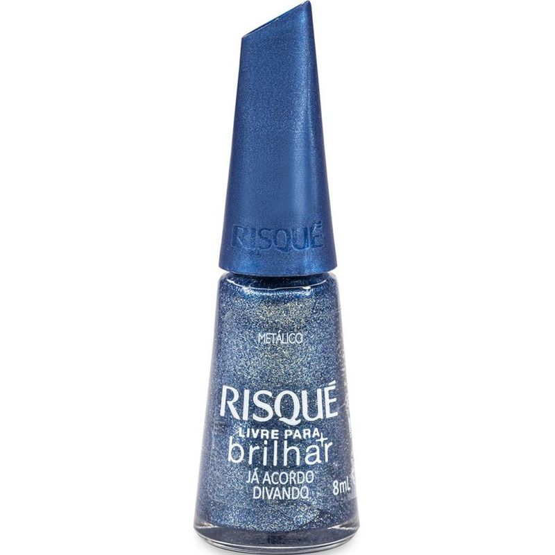 esmalte metálico risqué livre para brilhar já acordo divando 8ml
