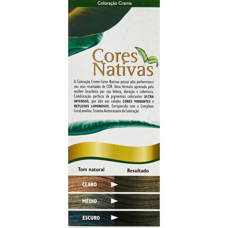 tinta para cabelo em creme marcia cores nativas chocolate 6.7 50g