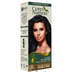 tinta para cabelo em creme marcia cores nativas preto intenso 1.01 50g