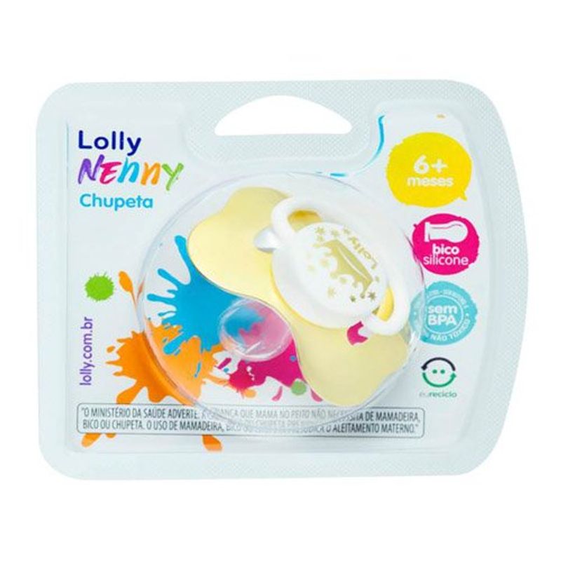 chupeta lolly nenny borboleta silicone neutro tipo 2