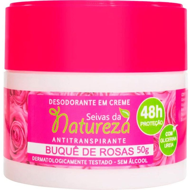 desodorante seivas da natureza creme buquê de rosas 50g