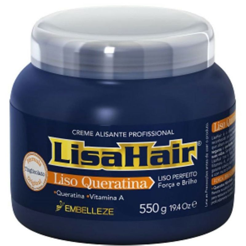 creme alisante profissional lisahair 550g embelleze