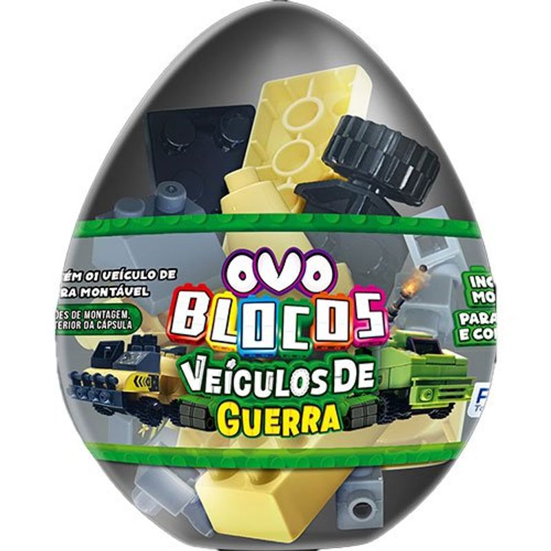 brinquedo ovo surpresa fampar veiculos guerra sortido