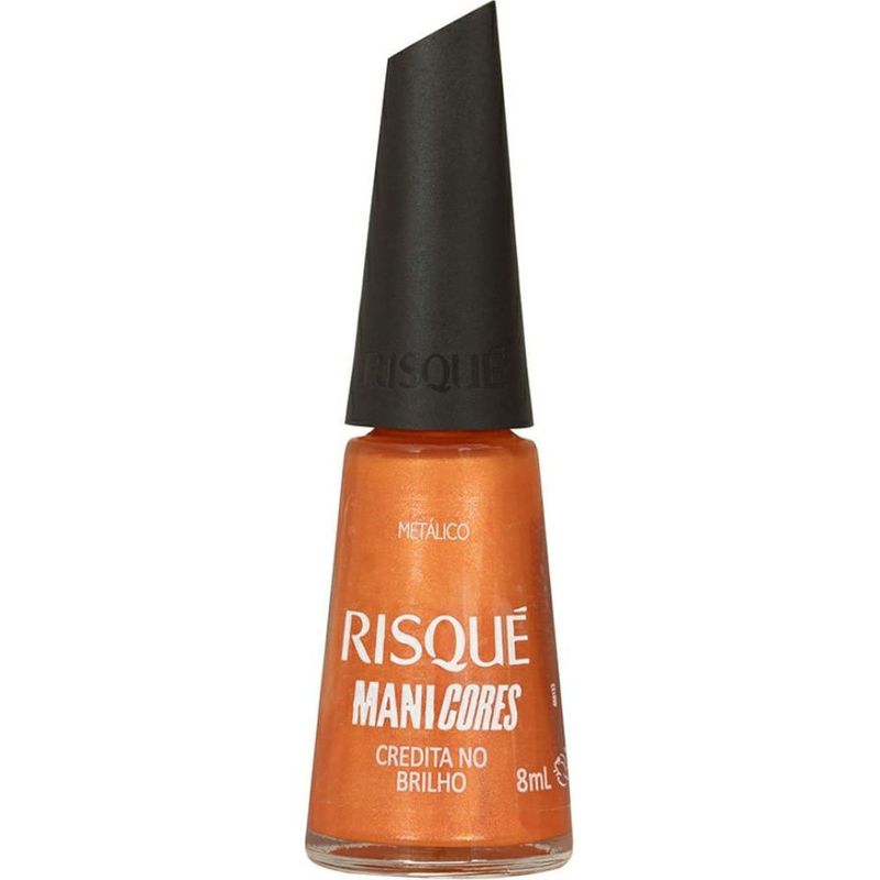 esmalte metálico risqué credita no brilho 8ml