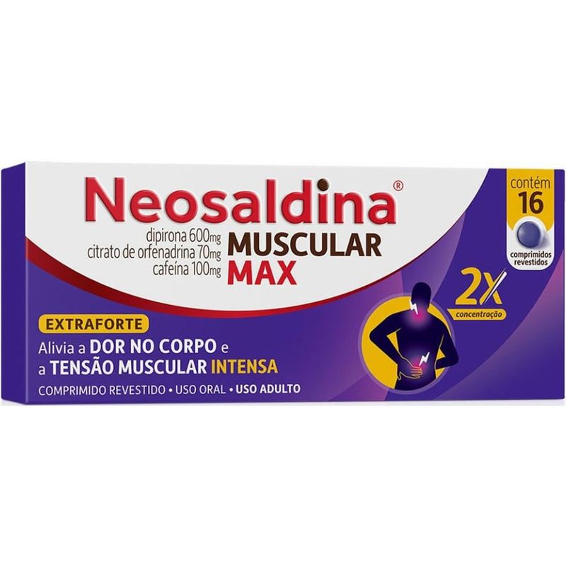 neosaldina muscular max 16 comprimidos revestidos hypera ch