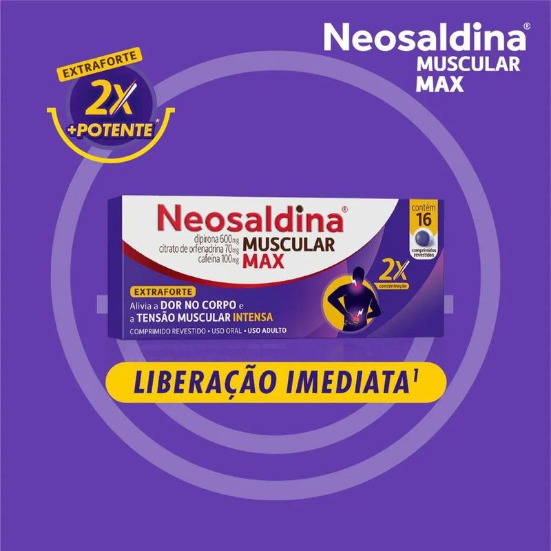 neosaldina muscular max 16 comprimidos revestidos hypera ch