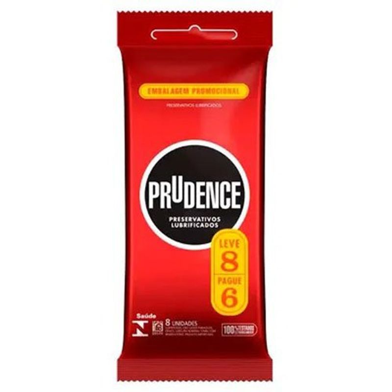 preservativos lubrificados prudence 8 unidades