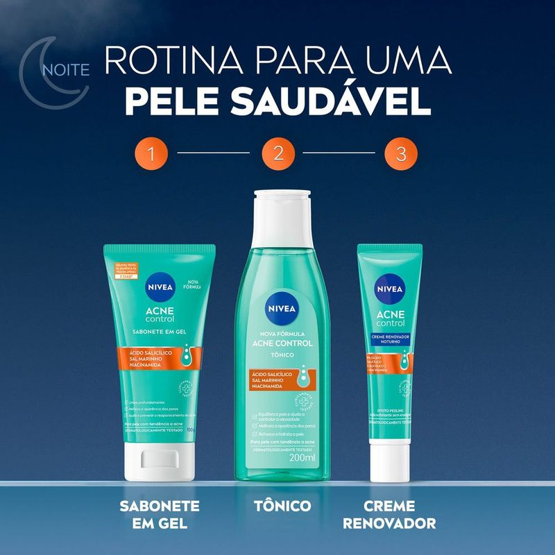 creme renovador noturno acne control 40ml nivea