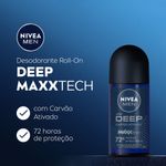desodorante antitranspirante roll-on deep maxxtech 50ml nivea men