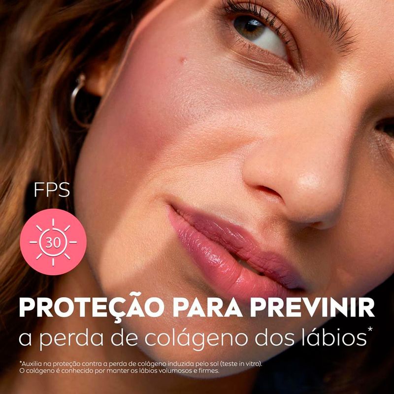 hidratante labial nivea hidra color rosé fps30 4,8g