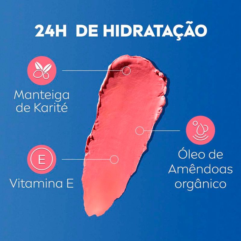 hidratante labial nivea hidra color rosé fps30 4,8g