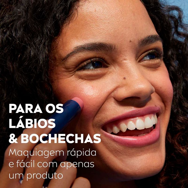 hidratante labial nivea hidra color rosé fps30 4,8g