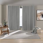 cortina trilho blackout bella & co 420x270cm chevron cinza (mp)