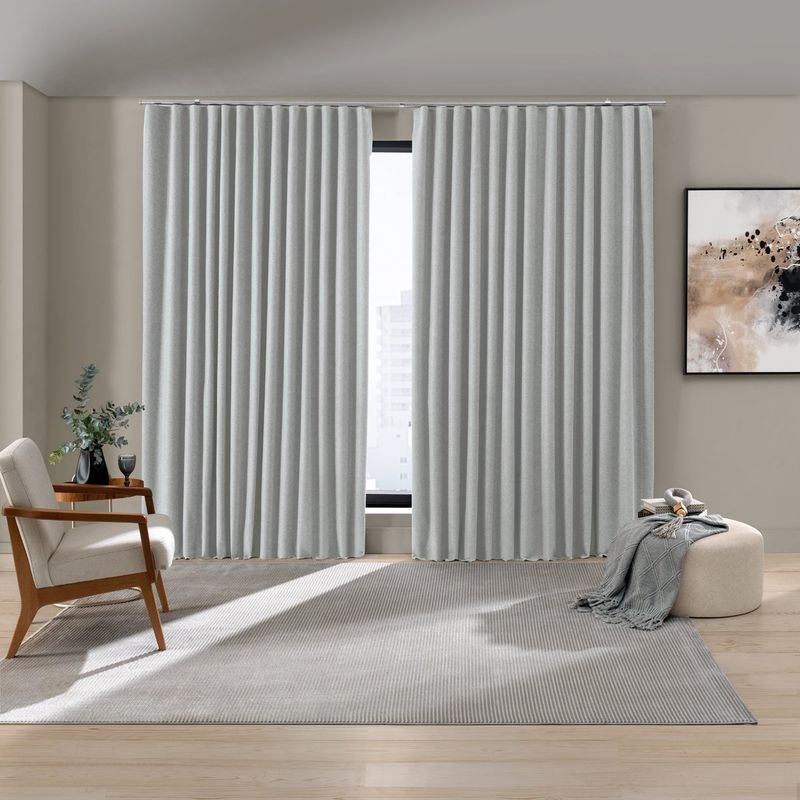 cortina trilho blackout bella & co 420x270cm chevron natural (mp)