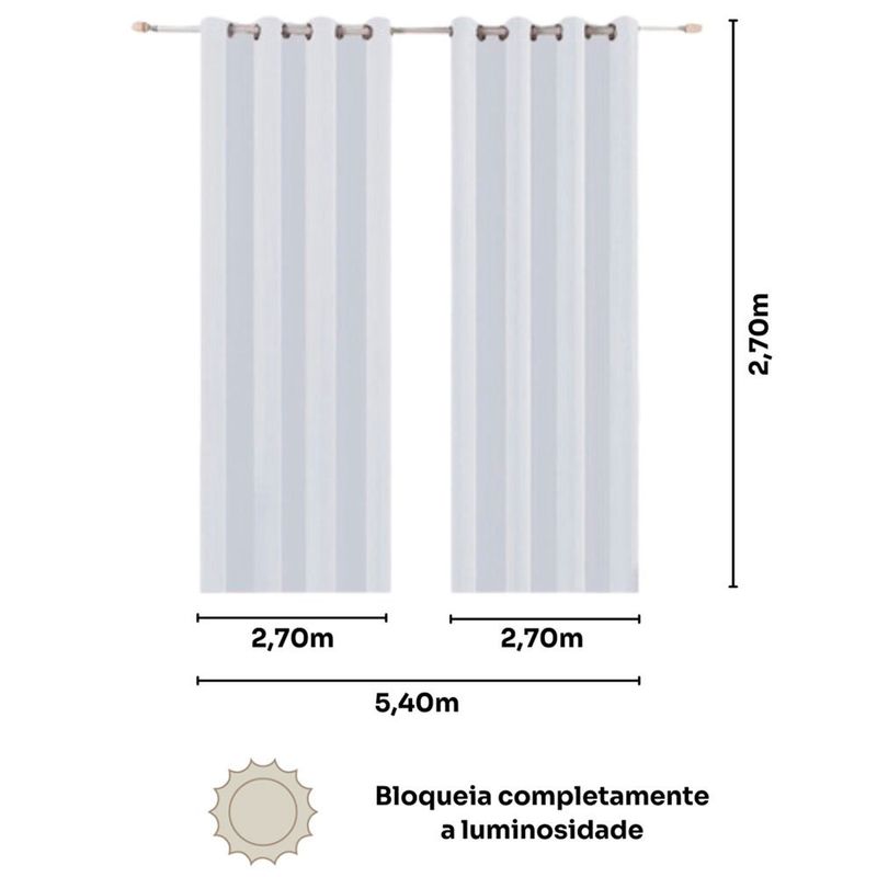 cortina trilho duo total bella & co 540x270cm monaco e linho (mp)