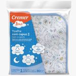 toalha de banho com capuz cremer luxo 90x75cm 100% algodão 1 unidade