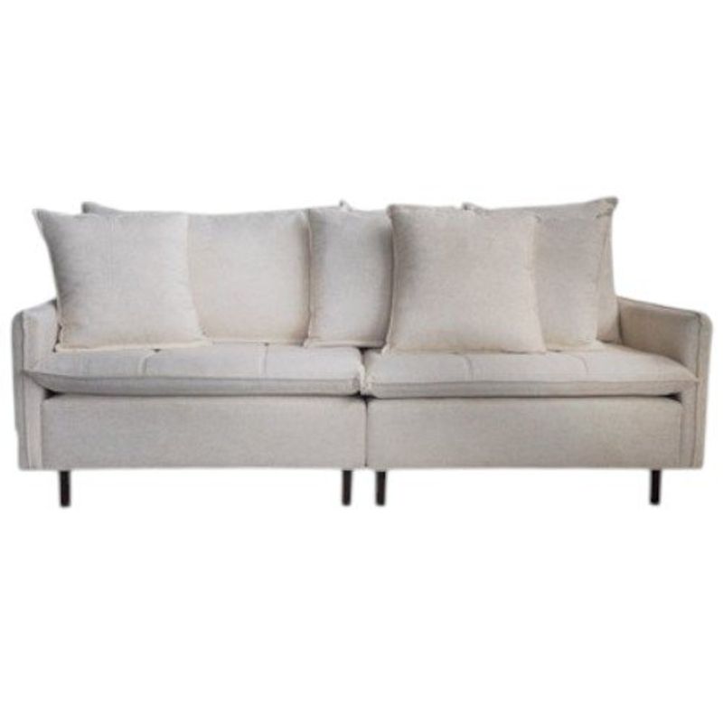 sofá 3 lugares marjom aruana marfim 38127