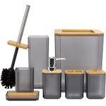 conjunto para banheiro 7 peças cerbior preto fosco a-mbi