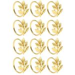 conjunto anéis de guardanapo 12 unidades coitak espirais de metal ouro a-mbi