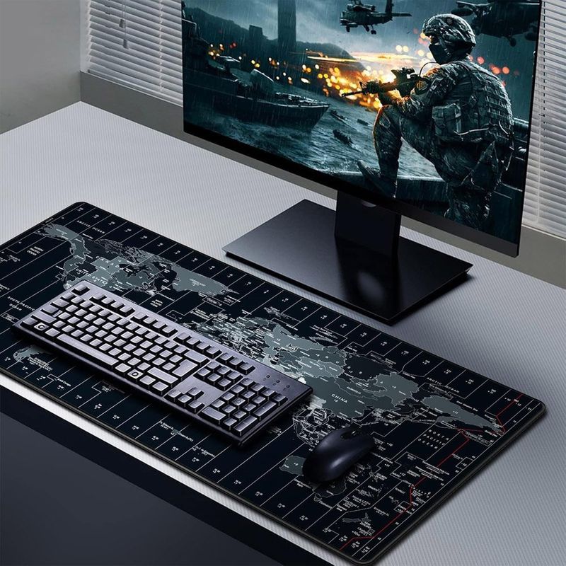 mousepad mapa mundi jialong grande preto a-mbi