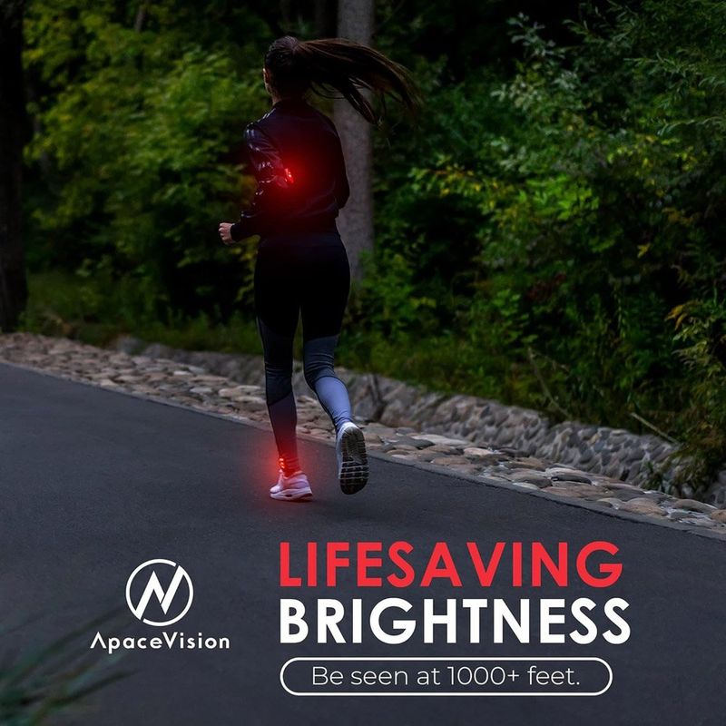kit leds de segurança para bicicleta 2 unidades apace vision vermelho a-mbi
