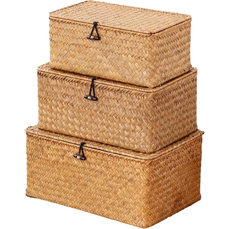 conjunto de caixas organizadoras 3 unidades nonam natural a-mbi