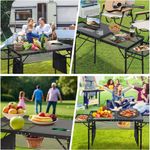 mesa para churrasco com painel solar de 45w bolsa ajustavel workoot preto a-mbi