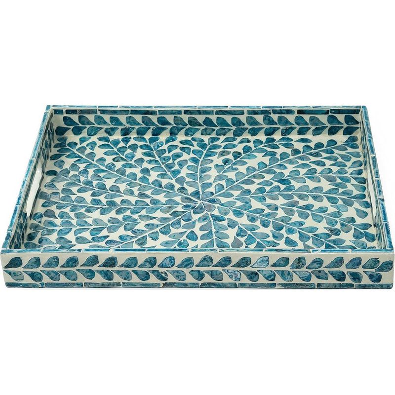 bandeja claynix de servir 40x29cm azul a-mbi