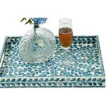 bandeja claynix de servir 40x29cm azul a-mbi