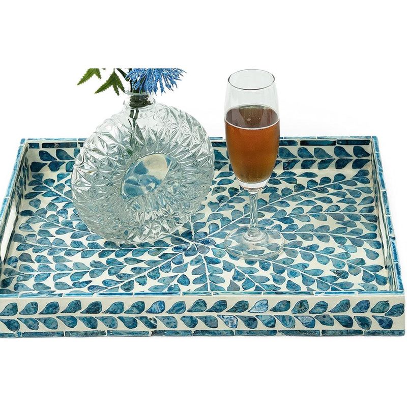 bandeja claynix de servir 40x29cm azul a-mbi