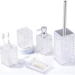 conjunto de acessorios jolosk yueranhu 6 peças de acrilico para banheiro transparente a-mbi