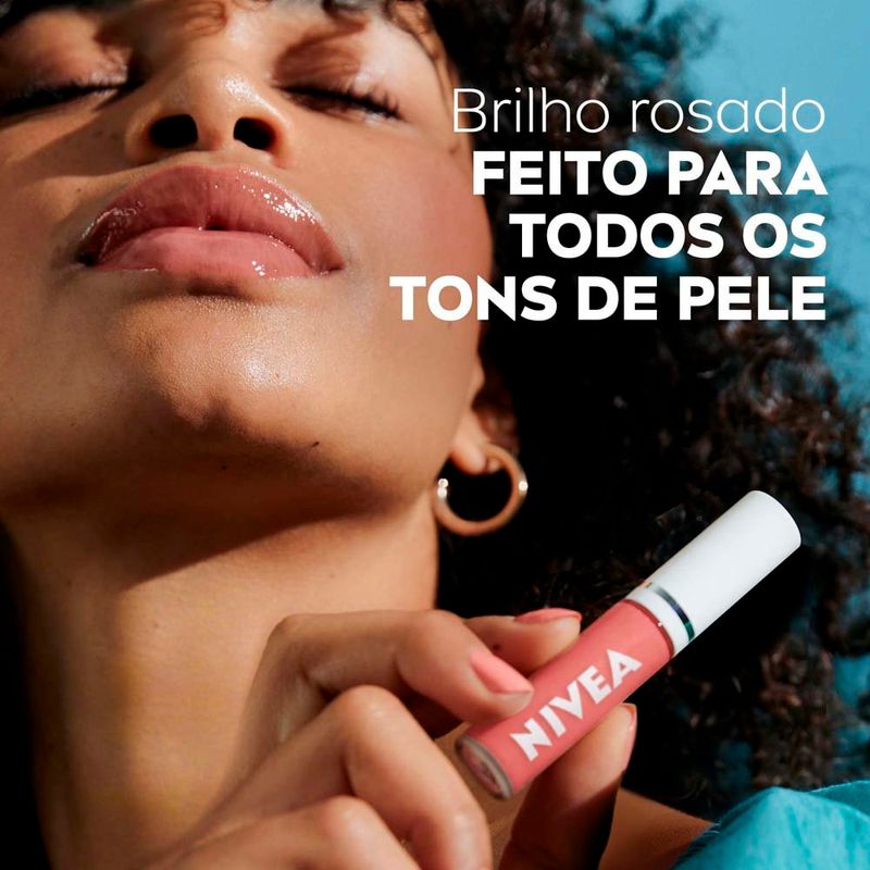 lip oil brilho nutritivo rosé 5,5ml nivea