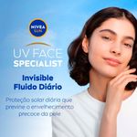 protetor solar facial fluido uv face specialist invisible fps70 40ml nivea sun
