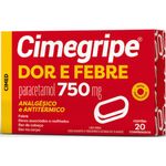cimegripe dor e febre 750mg 20 comprimidos