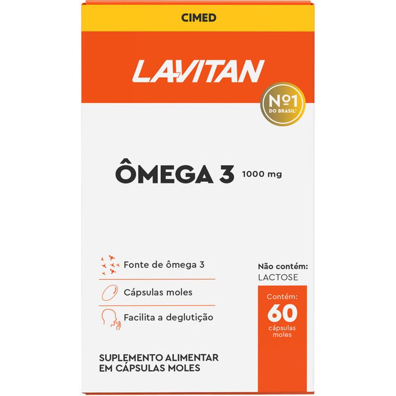 lavitan ômega caps gelatinosas frasco com 60