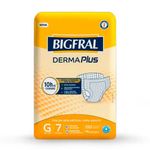 fralda descartável geriátrica adulto bigfral derma plus tamanho g 7 unidades