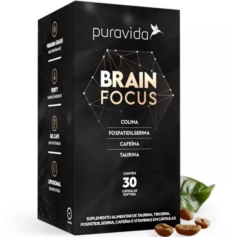 suplemento brain focus 30 cápsulas puravida