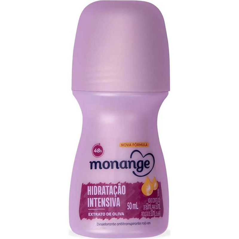 desodorante antitranspirante roll-on monange hidratação intensiva 50ml