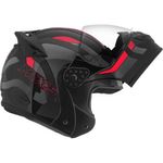 capacete gladiator delta mixs cinza e vermelho 62