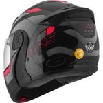 capacete gladiator delta mixs cinza e vermelho 62