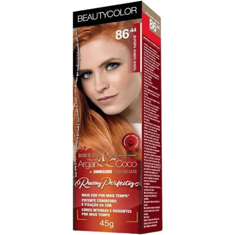 coloração beauty ind 86.44 ruivo cobre natural