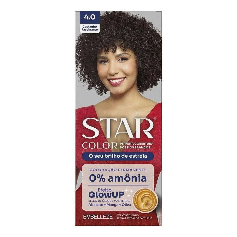 coloração starcolor castanho fascinante 4.0 sem amônia