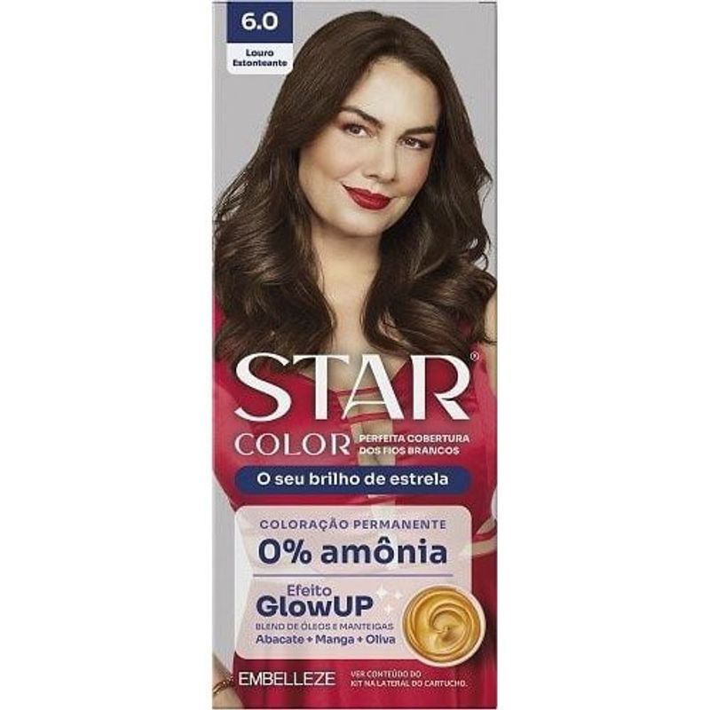 coloração starcolor louro estonteante 6.0 sem amônia