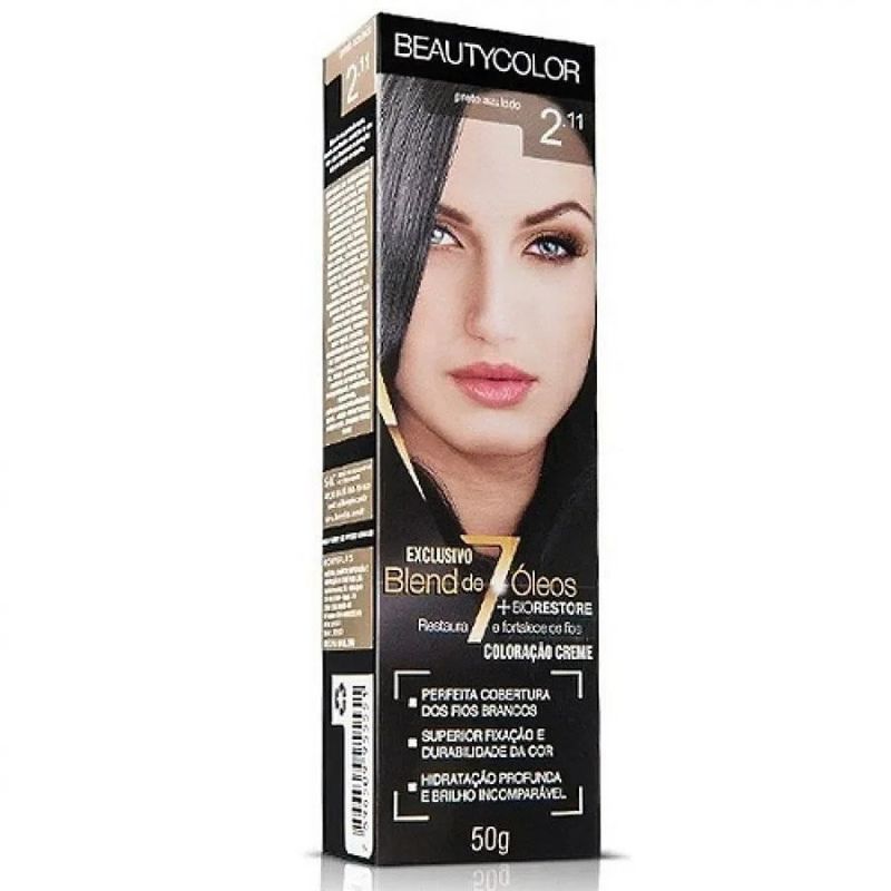 coloração beauty ind 2.11 preto azulado