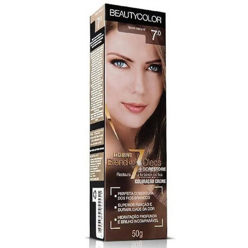 coloração beauty ind 7.0 louro natural