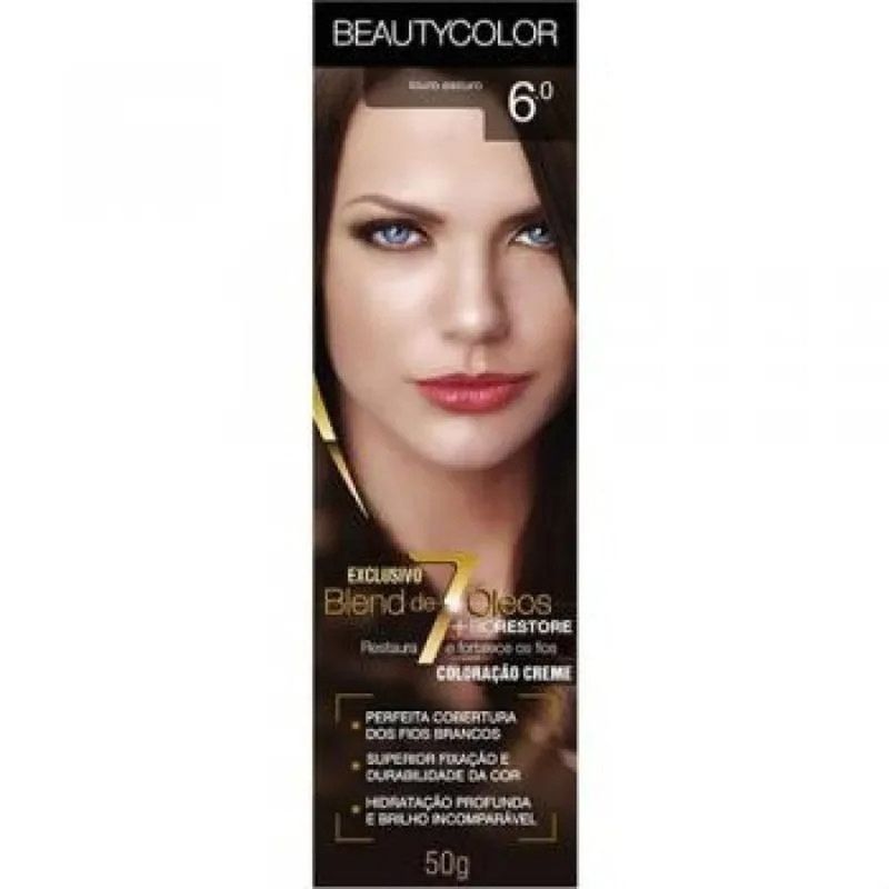 coloração beauty ind 6.0 louro escuro